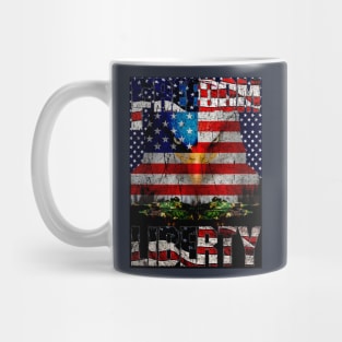 American Flag Classic Bald Eagle Army Tank Patriotic Tee Mug